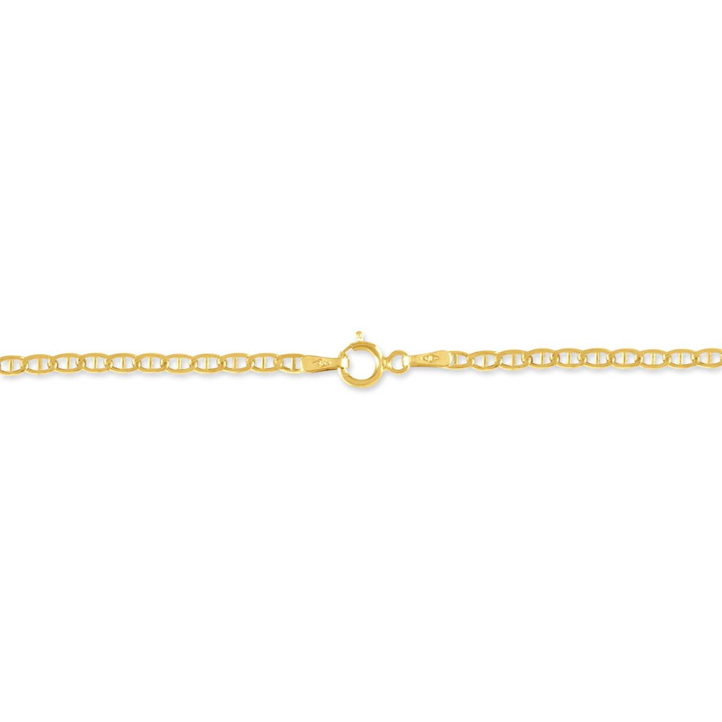 Bracelet Capucin Maille Marine Plate Or Jaune - Bracelets chaîne Femme | Histoire d’Or