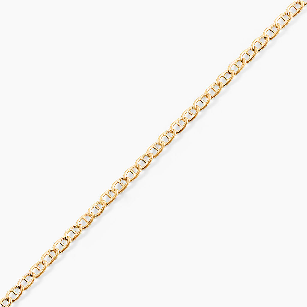 Collier Capucin Or Jaune Maille Marine Plate - Chaines Femme | Histoire d’Or