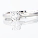 Bague Solitaire Victoria Or Blanc Diamant - Bagues solitaires Femme | Histoire d&rsquo;Or