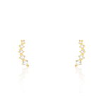 Boucles D'oreilles Puces Youssa Barrettes Or Jaune Oxyde De Zirconium - Clous d'oreilles Femme | Histoire d&rsquo;Or