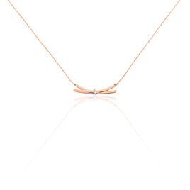Collier Ilvia Or Rose Diamant - Colliers Femme | Histoire d’Or