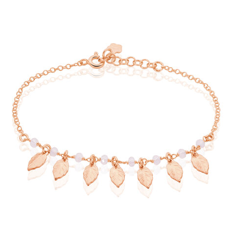Bracelet Maxine Argent Rose Pierre De Synthese - Bijoux Plume Femme | Histoire d’Or
