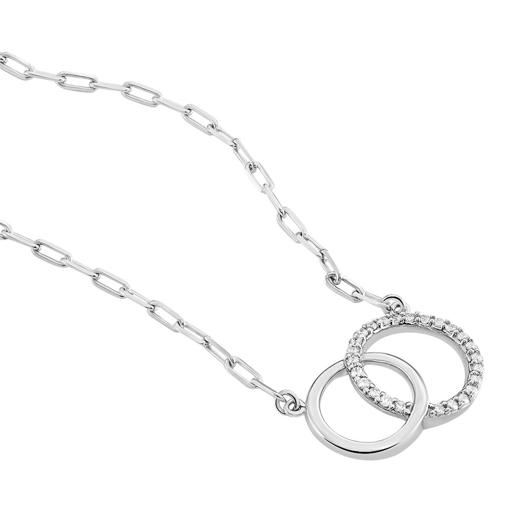 Collier Isabel Argent Blanc Oxyde De Zirconium - Colliers fantaisie Femme | Histoire d’Or