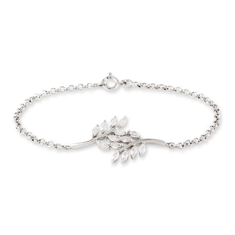 Bracelet Ble Argent Blanc Oxyde De Zirconium - Bracelets Femme | Histoire d’Or