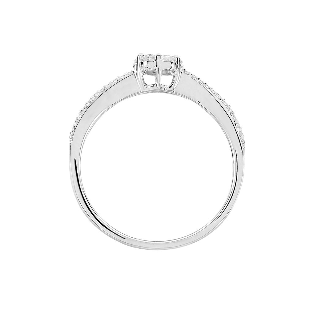 Bague Nusa Or Blanc Diamant - Bagues avec pierre Femme | Histoire d’Or