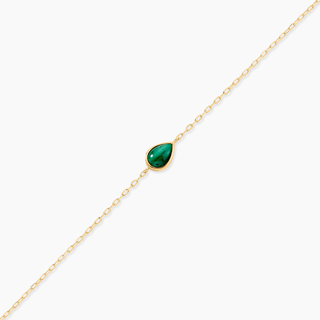 Bracelet Ond&eacute;e Or Jaune Malachite - Bracelets Femme | Histoire d&rsquo;Or