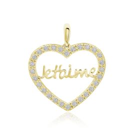 Pendentif Or Jaune Derry Oxyde De Zirconium - Pendentifs Coeur Femme | Histoire d’Or