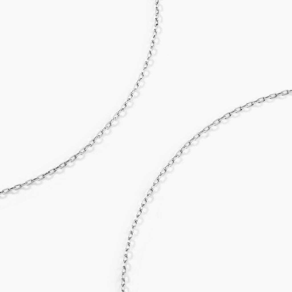 Cha&icirc;ne Igoa Maille For&ccedil;at Diamantee Or Blanc - Chaines Unisex | Histoire d&rsquo;Or