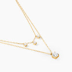 Collier Hermanni Or Jaune Oxyde De Zirconium - Colliers doubles et triples cha&icirc;nes Femme | Histoire d&rsquo;Or
