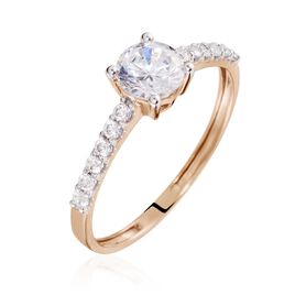 Solitaire Angellina Or Rose Oxyde - Bagues solitaires Femme | Histoire d’Or