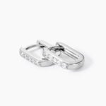 Cr&eacute;oles Amae Argent Blanc Oxydes De Zirconium - Boucles d'oreilles cr&eacute;oles Femme | Histoire d&rsquo;Or
