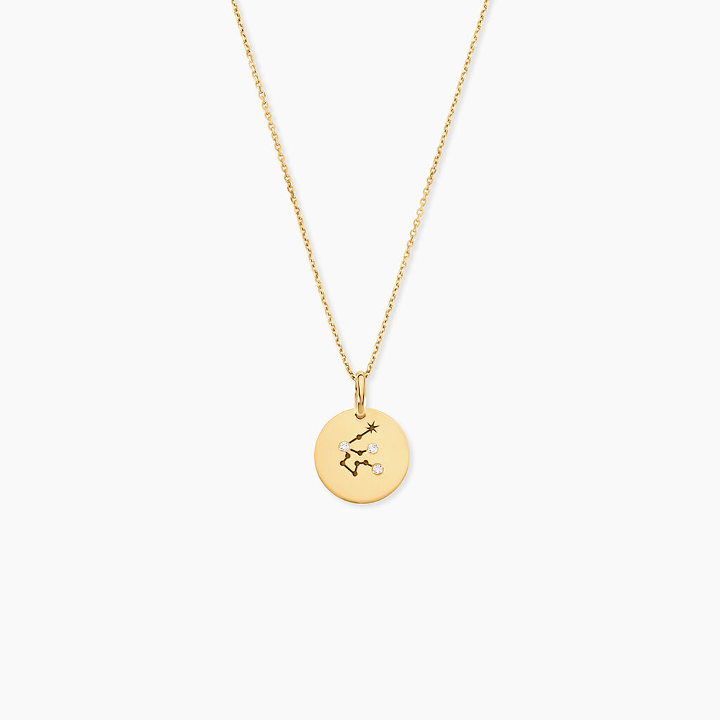 Pendentif Or Jaune Astraea Oxyde De Zirconium - Pendentifs Zodiaque Femme | Histoire d&rsquo;Or