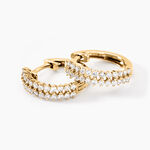 Cr&eacute;oles Epiphany Or Jaune Diamant Synth&eacute;tique - Boucles d'oreilles cr&eacute;oles Femme | Histoire d&rsquo;Or