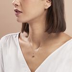 Collier Famata Argent Blanc Ambre - Colliers fantaisie Femme | Histoire d&rsquo;Or