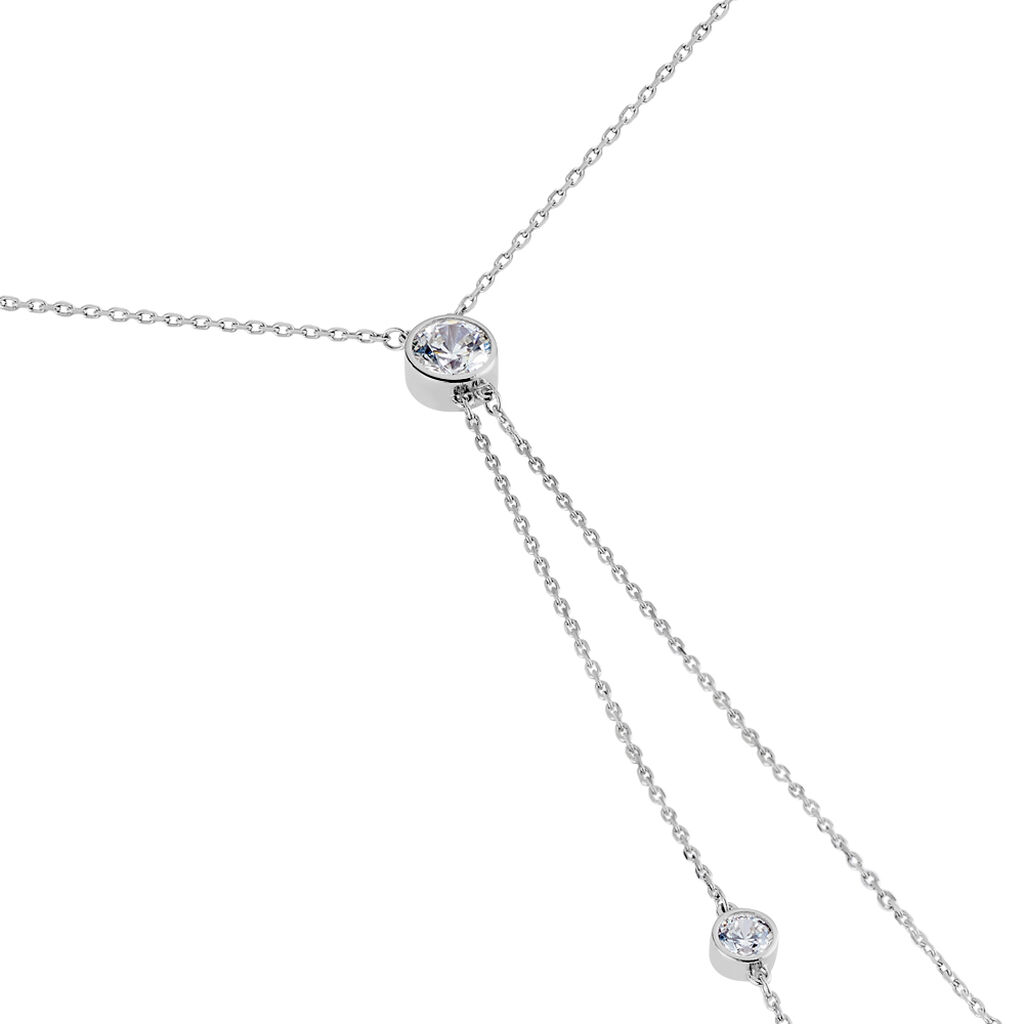 Collier De Dos Indigo Argent Perle De Culture Oxyde - Sautoirs Femme | Histoire d’Or