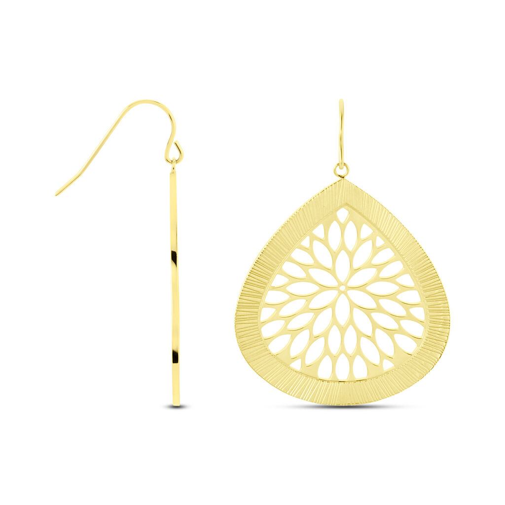 Boucles D'oreilles Pendantes Acier Doré Iwona - Boucles d'oreilles fantaisie Femme | Histoire d’Or