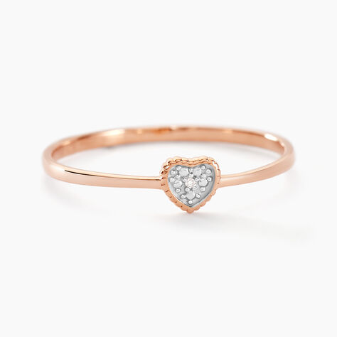 Bague Mon 1er Diamant Or Rose Diamant - Bagues solitaires Femme | Histoire d’Or