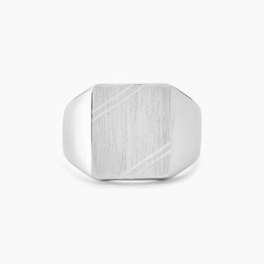 Chevalière Daniel Argent Blanc