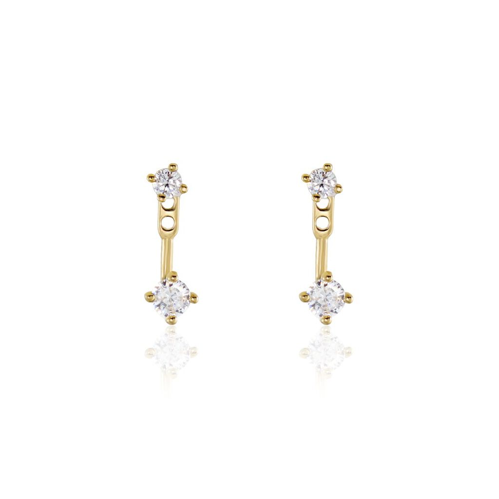 Bijoux D'oreilles Plaqué Or Dedale Oxydes De Zirconium - Boucles d'oreilles fantaisie Femme | Histoire d’Or