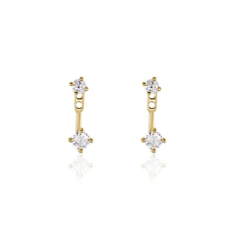Bijoux D'oreilles Plaqué Or Dedale Oxydes De Zirconium - Boucles d'oreilles fantaisie Femme | Histoire d’Or