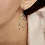 Boucles D'oreilles Pendantes Twisty Argent Blanc - Boucles d'oreilles fantaisie Femme | Histoire d&rsquo;Or
