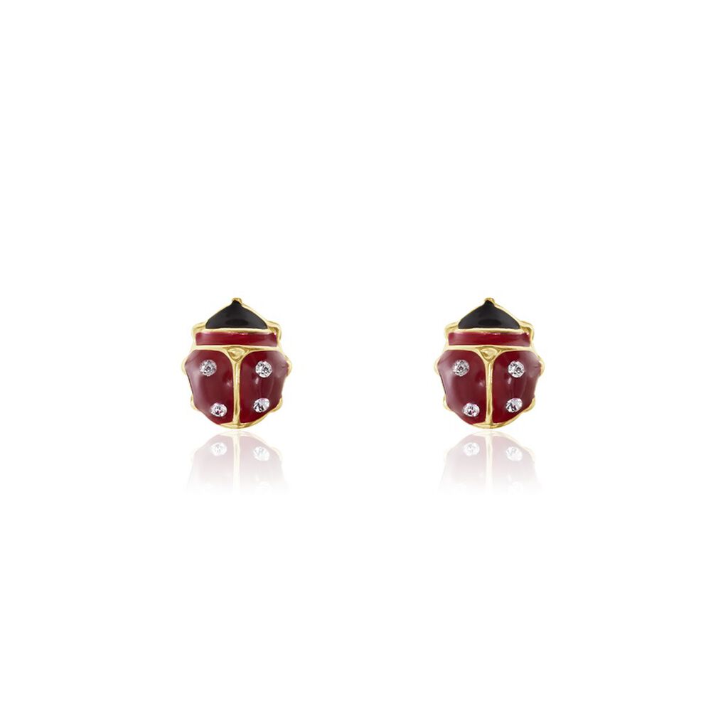 Boucles D'oreilles Puces Deena Or Jaune Oxyde De Zirconium - Clous d'oreilles Enfant | Histoire d’Or