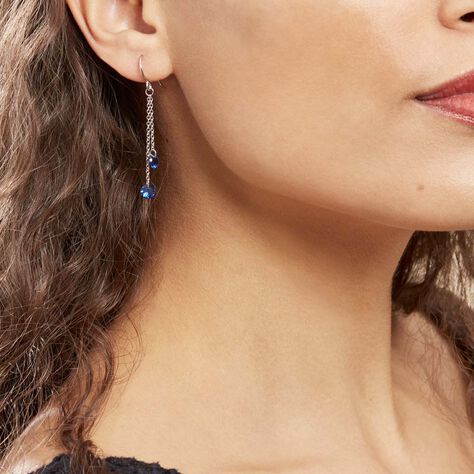 Boucles D'oreilles Lidiwine Argent Blanc Oxyde - Boucles d'oreilles fantaisie Femme | Histoire d’Or