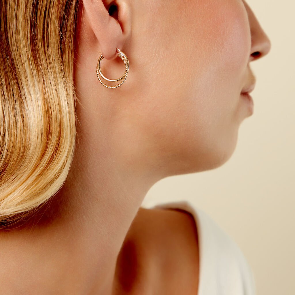Créoles Hamish Or Jaune - Boucles d'oreilles créoles Femme | Histoire d’Or