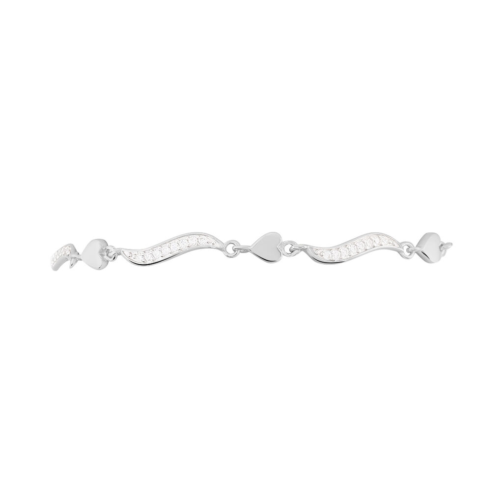 Bracelet Amor Argent Blanc Oxyde De Zirconium - F&ecirc;te des m&egrave;res Femme | Histoire d&rsquo;Or