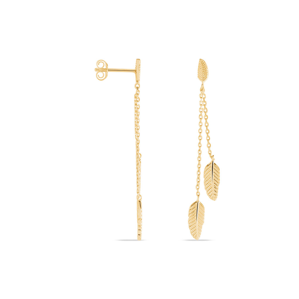 Boucles D'oreilles Pendantes Plaqué Or Jaune Libby - Boucles d'oreilles fantaisie Femme | Histoire d’Or