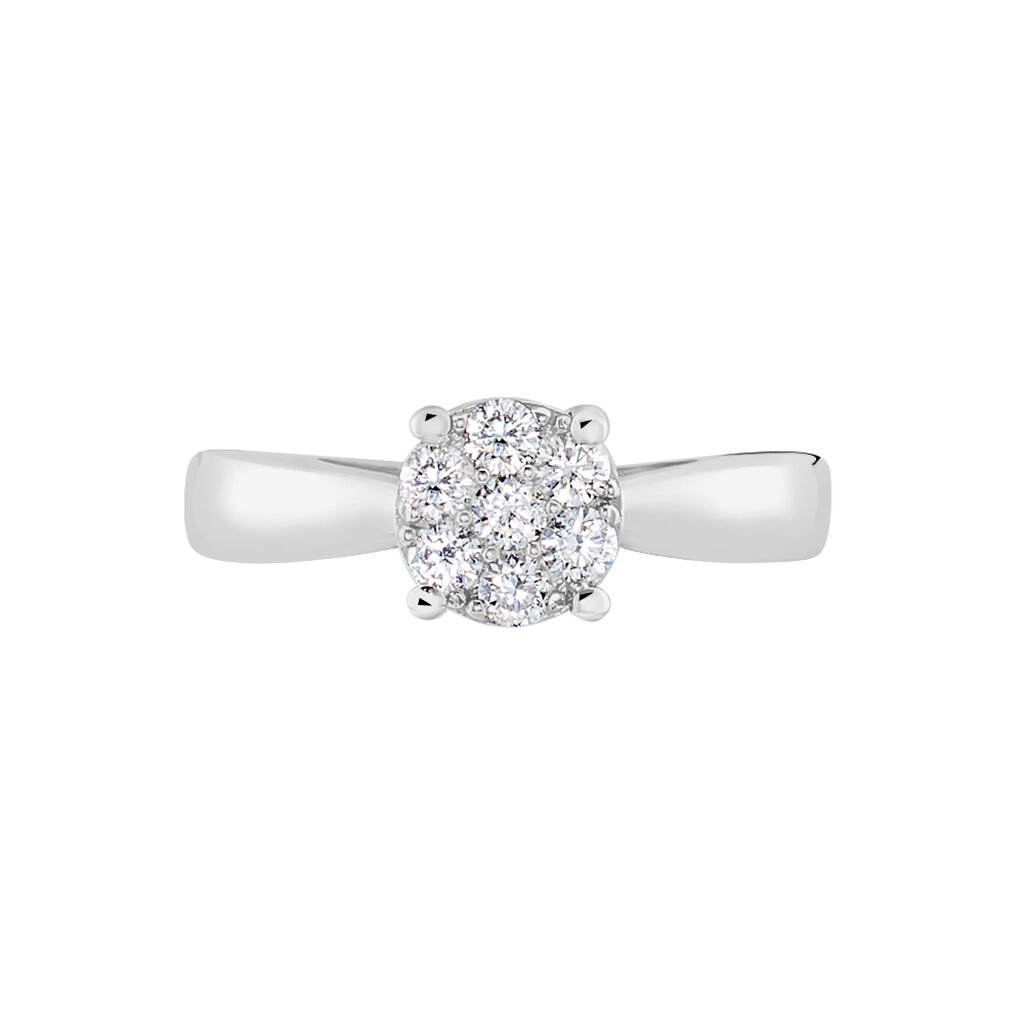 Bague Solitaire Charlene Or Blanc Diamant Synthetique - Bagues solitaires Femme | Histoire d&rsquo;Or