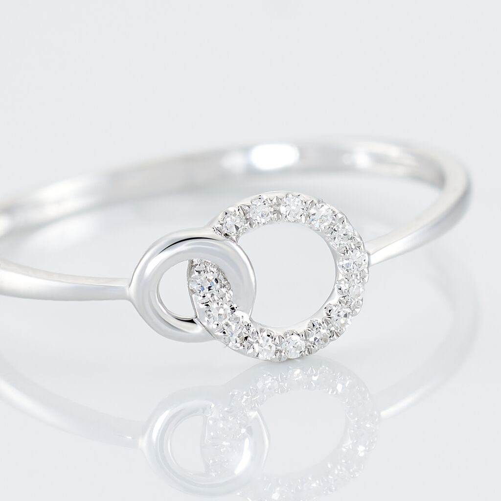 Bague Mahaut Or Blanc Diamant - Bagues avec pierre Femme | Histoire d’Or