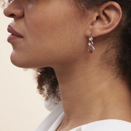 Boucles D'oreilles Pendantes Agneta Argent Blanc Ambre - Boucles d'oreilles fantaisie Femme | Histoire d’Or