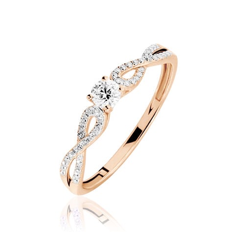 Bague Solitaire Livia Or Rose Diamant - Bagues solitaires Femme | Histoire d&rsquo;Or