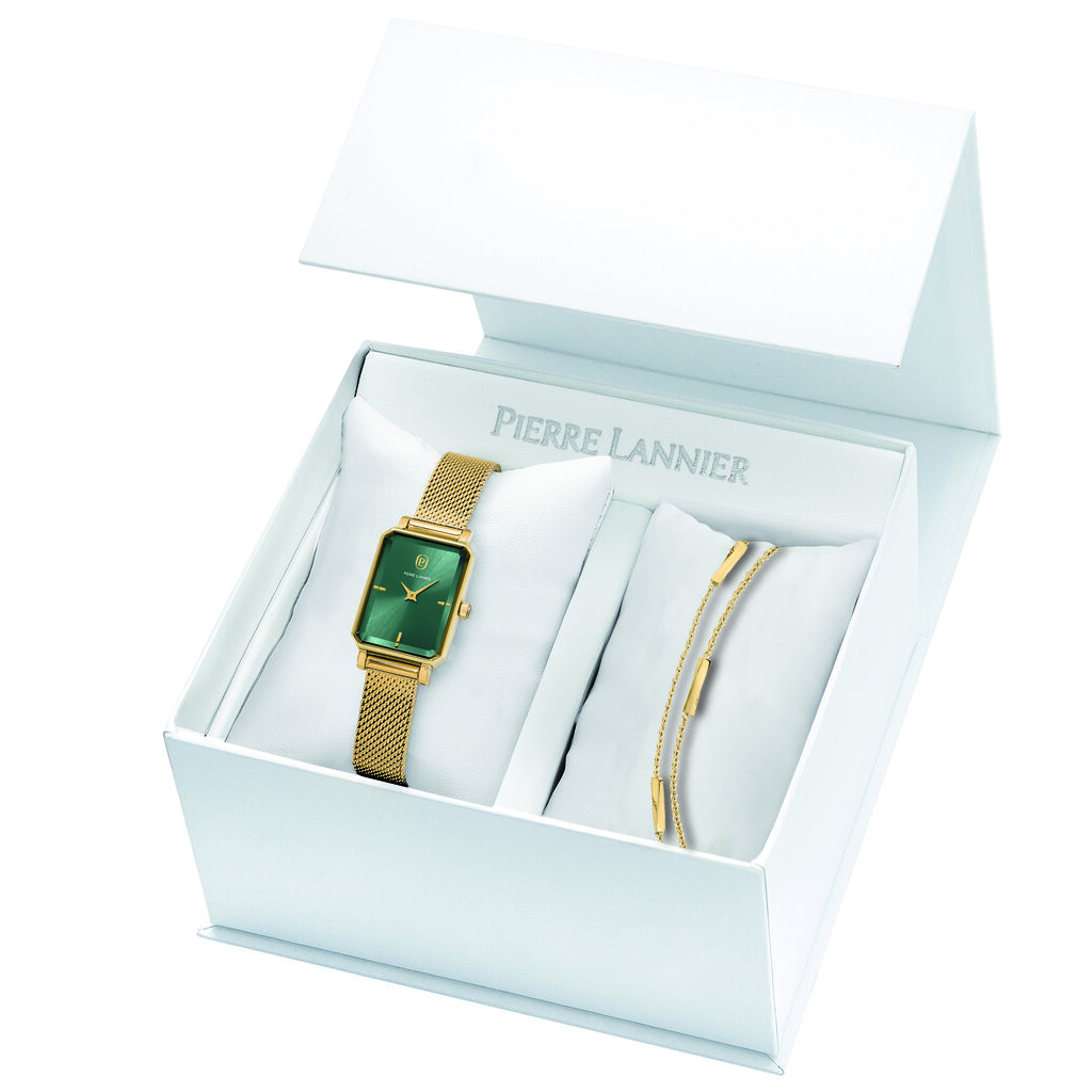 Coffret De Montre Pierre Lannier Ariane Vert - Montres Femme | Histoire d&rsquo;Or