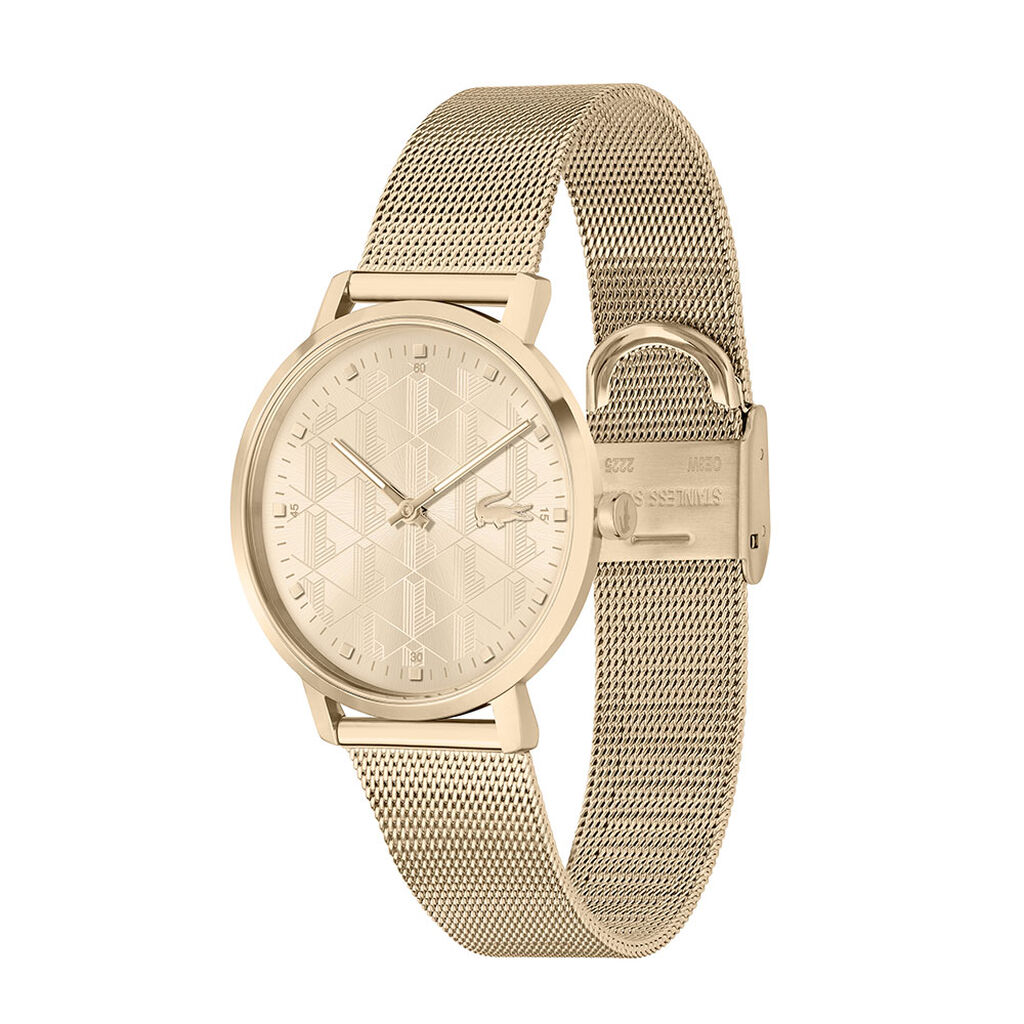 Montre Lacoste Crocorigin Bicolore Doré / Rose - Montres Femme | Histoire d’Or