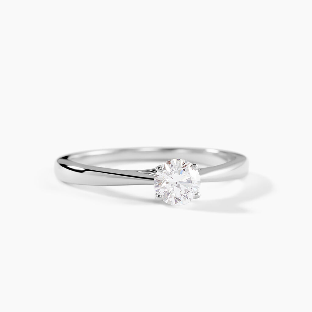 Bague Solitaire Fiona Or Blanc Diamant Synthetique - Bagues solitaires Femme | Histoire d&rsquo;Or
