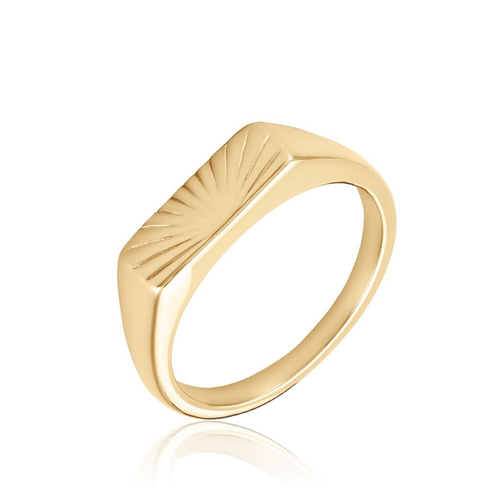 Chevalière Dotty Plaqué Or Jaune