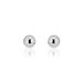Boucles D'oreilles Puces Fidelia Boule Or Blanc - Clous d'oreilles Femme | Histoire d’Or