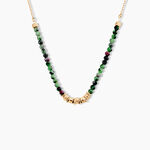 Collier Manua Plaqu&eacute; Or Jaune Pierre D'imitation - Colliers Femme | Histoire d&rsquo;Or