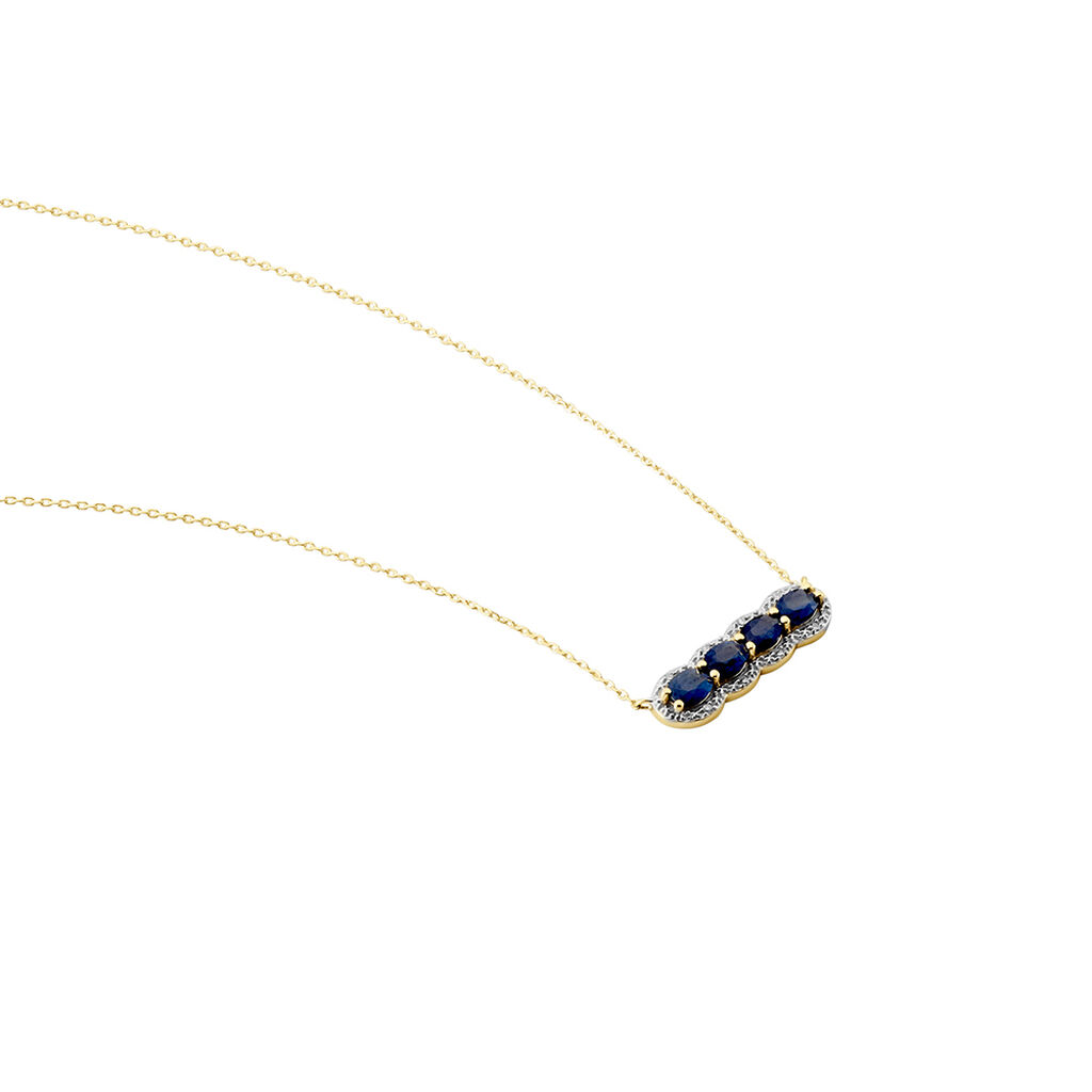 Collier Margaux Or Jaune Saphir Diamant - Colliers Femme | Histoire d&rsquo;Or