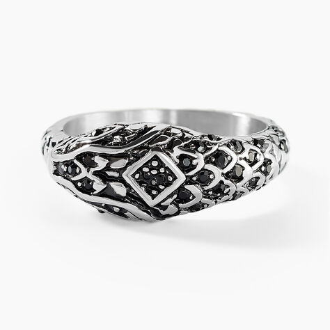 Bague Veniom Acier Bicolore Oxyde De Zirconium - Bagues avec pierre Homme | Histoire d’Or