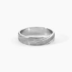 Alliance Ketly Argent Blanc - Alliances demi-jonc Homme | Histoire d&rsquo;Or