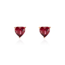 Boucles D'oreilles Kelvyn Argent Rose Oxyde - Boucles d'Oreilles Coeur Femme | Histoire d’Or