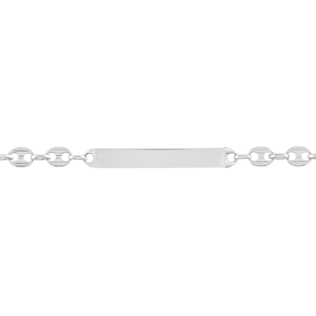 Bracelet Identité Carrus Argent Blanc - Gourmettes Femme | Histoire d’Or
