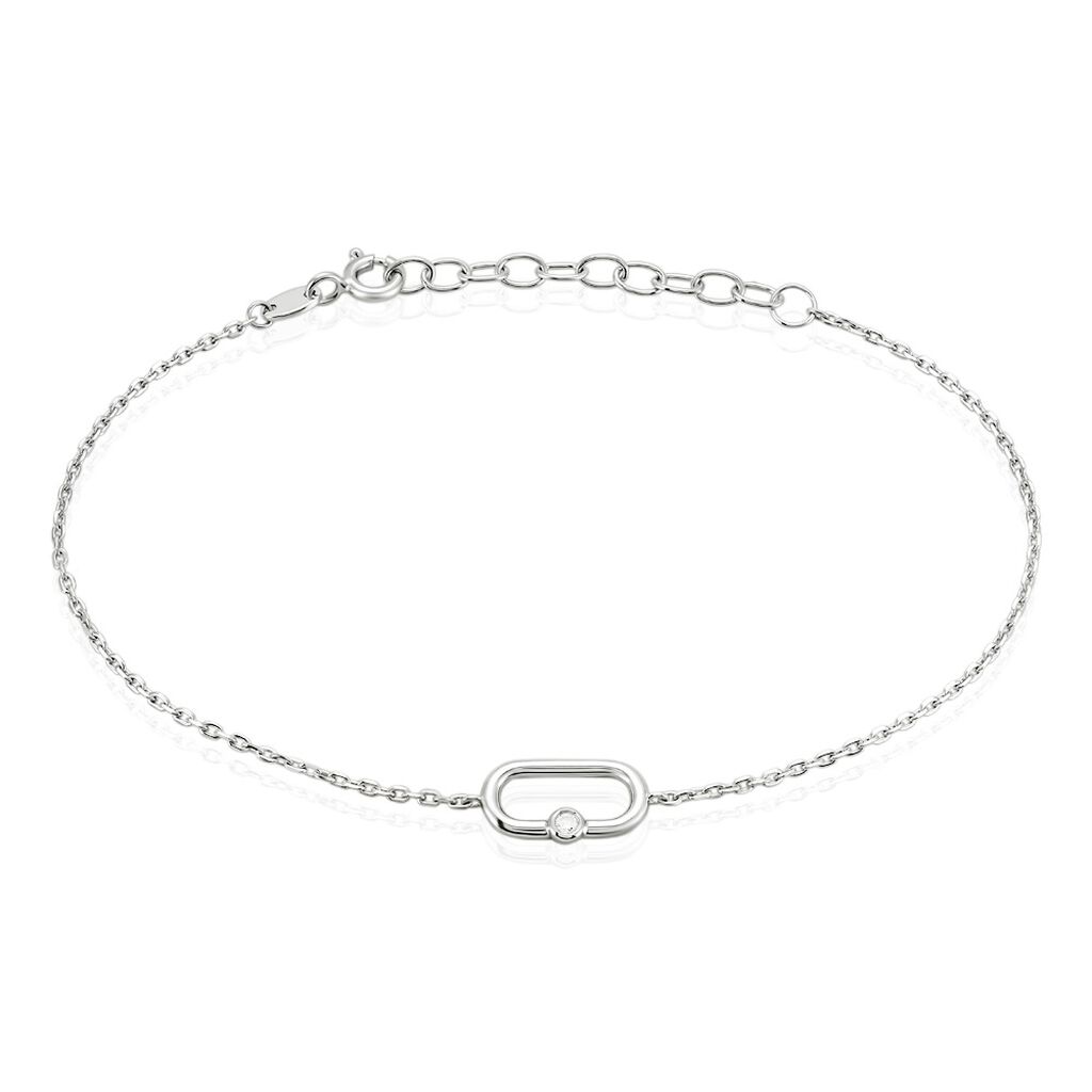 Bracelet Infini Pop Argent Blanc Oxyde De Zirconium - Bracelets Femme | Histoire d’Or