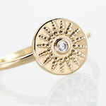 Bague Artea Plaqu&eacute; Or Jaune Oxyde De Zirconium - Bagues solitaires Femme | Histoire d&rsquo;Or