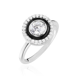 Bague Solitaire Aliou Argent Blanc Oxyde De Zirconium - Bagues solitaires Femme | Histoire d’Or