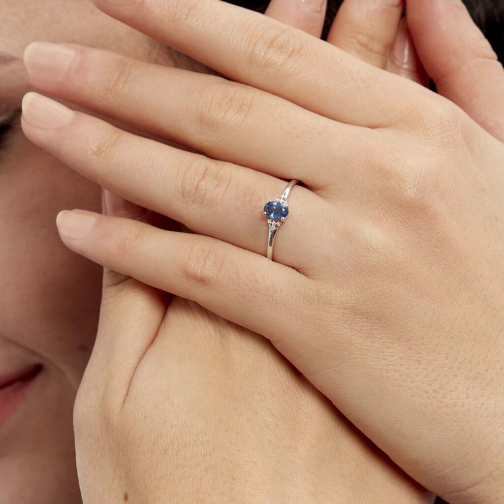 Bague Marie Or Blanc Saphir Et Diamant - Bagues solitaires Femme | Histoire d’Or
