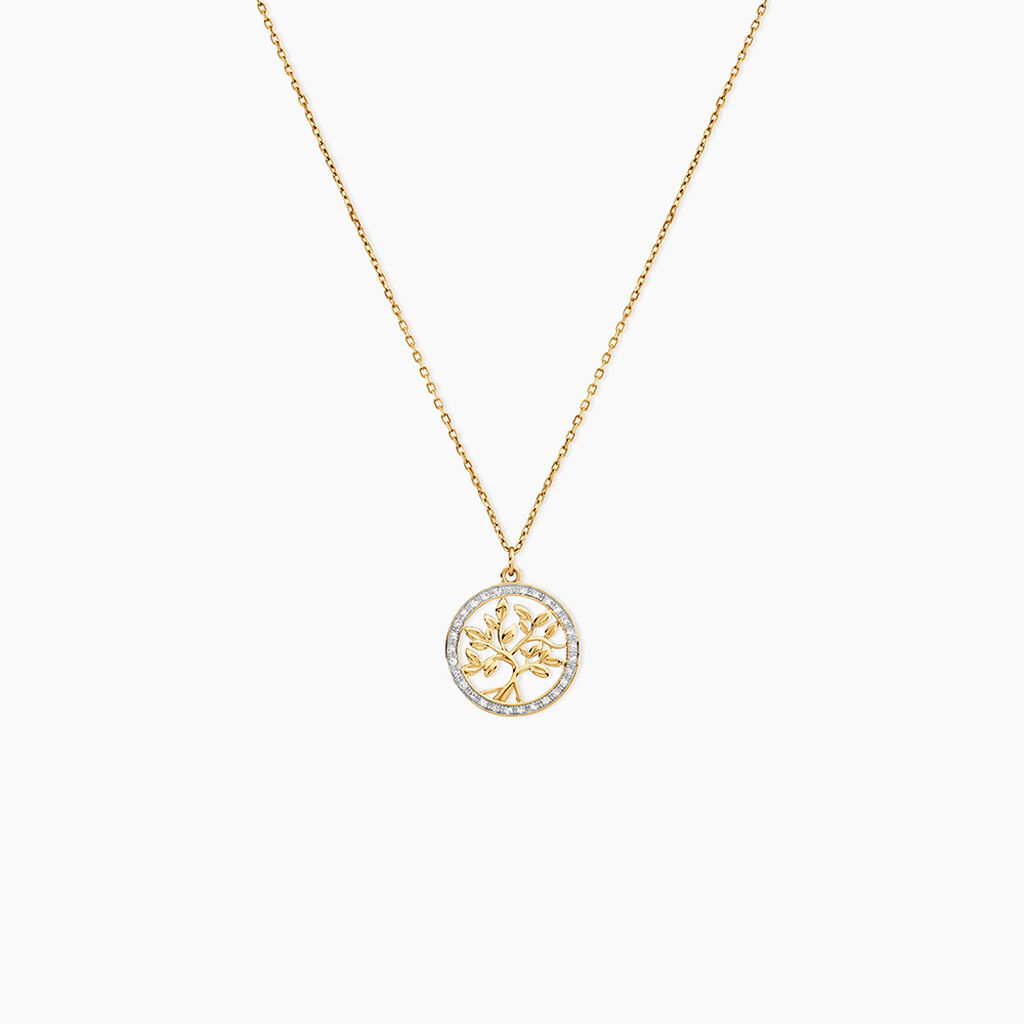 Collier Seoc Or Jaune Diamant - Colliers  | Histoire d&rsquo;Or